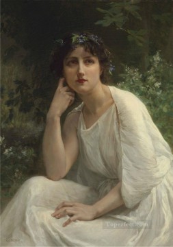 白い服を着た女ギョーム・セニャック Oil Paintings